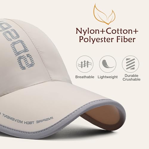 AYPOW 2 Paquetes Gorra de Béisbol de Secado Rápido Hombres Mujeres, Malla Transpirable Ligera Plegable Deportes al Aire Libre Gorro de Béisbol, Protección Solar Sombreros de Béisbol Sombrero de Sol - imagen 2