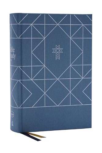 Nkjv, The Bible Study Bible, Cloth Over Board, Blue, Comfort Print: A Study Guide For Every Chapter Of The Bible