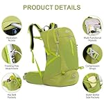 IX INOXTO Hiking Backpack, Waterproof Hiking Daypack with 3L Water Bladder and Rain Cover, Lightweight Travel Camping Backpack for Men Women (Fruit green) - Image 3