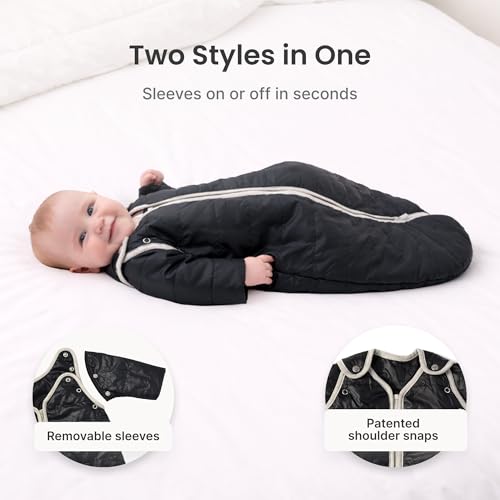 Image of Baby Deedee Sleep Nest Travel 3.5 TOG Quilted Sleep Sack 6-18M Gray Skies