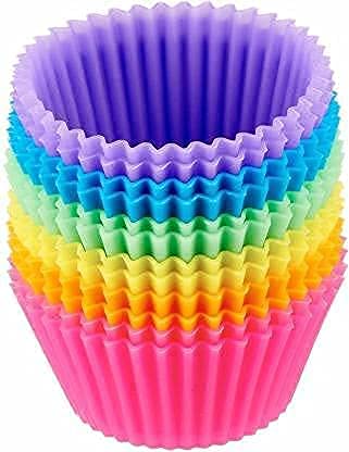Sky Touch_12 Cup Silicon Muffin & Cake Mould_for Cupcake, Jelly and Muffin | Microwave Oven and OTG Baking Mould (Set of 12)