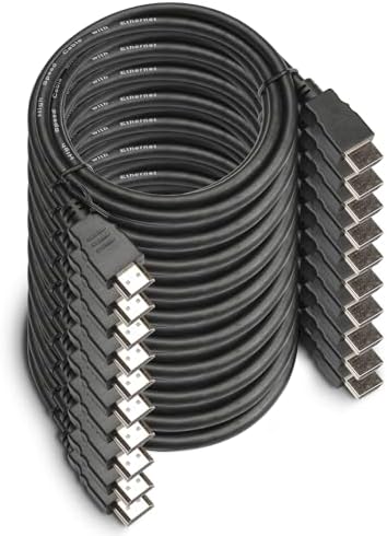 OREI 4K UHD@60Hz HDMI 2.0 Cable 6ft 10-Pack - 18Gbps, ARC/CEC, HDCP 2.2 HDR