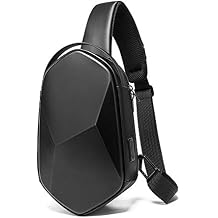 Waterproof Sling Backpack Bag Geometry Hard Shell Shoulder Camouflage Black Cross Body Chest Sling bag