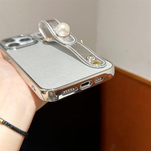 Coque iPhone 14 Pro Max argent pour photos et vidéos mains libres avec support