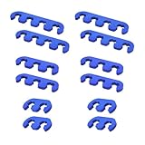 FSTURIOS 12PCS Spark Plug Wire Separator, 7mm 8mm 8.5mm 8.8mm Ignition Wire Separators Holder, Car Engine Spark Plug Wire Loom Divider Kit for Truck SUV RV, Car Accessories (Blue)