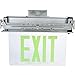 Morris Products LED Exit Sign ? Recessed Mount Edge ? Green on Clear Panel, Anodized Aluminum Housing ? Compact, Low-Profile Design ? Single Sided Legend ? Energy Efficient, High Output ? 1 Count, (73335)