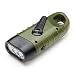 Produktbild ASUMAN Handkurbel-Taschenlampe, solarbetrieben, wiederaufladbar, Notfall-LED-Taschenlampe, KarabinerDynamo, Quick Snap Clip, Rucksack, Taschenlampe, wetterbereit für Camping, Klettern, Wandern