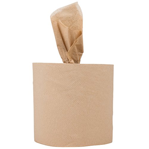 Response 27500 Retain 2-Ply Brown Natural Kraft Coreless Center Pull Paper Towel 500' Roll - 6/Case