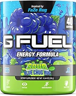 G Fuel Blue Chug Rug Tub (40 Servings) Elite Energy and Endurance Formula