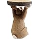 Kare Design Beistelltisch Animal Rabbit, Braun, 32cm Durchmesser, Rund und Leicht, Holzoptik, Formstabil, Lustiges Design, Tier Design, Couchtisch, Wohnzimmertisch, Polyresin, 52x35,5x31,5 cm (H/B/T)