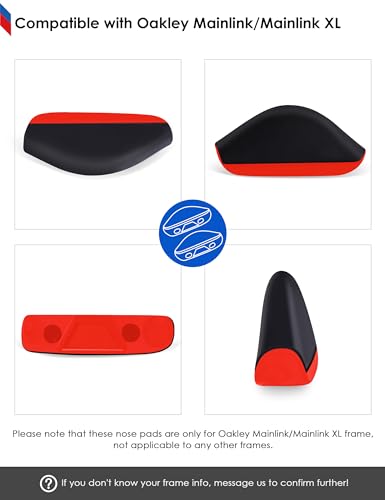 Image of BLAZERBUCK Replacement Nose Pads Nose Piece for Oakley Mainlink OO9264 Sunglasses - Red