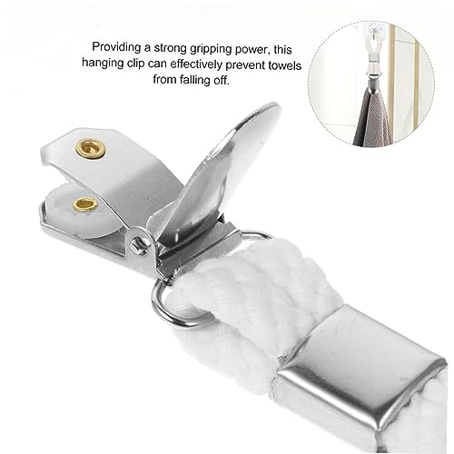 4Pcs Towel Clips Hooks for Hanging Sturdy Towel Holder Clips with Loops for Kitchen and Bathroom Storage for Tea Towels Beach Towels and Hand Towels - Image 3