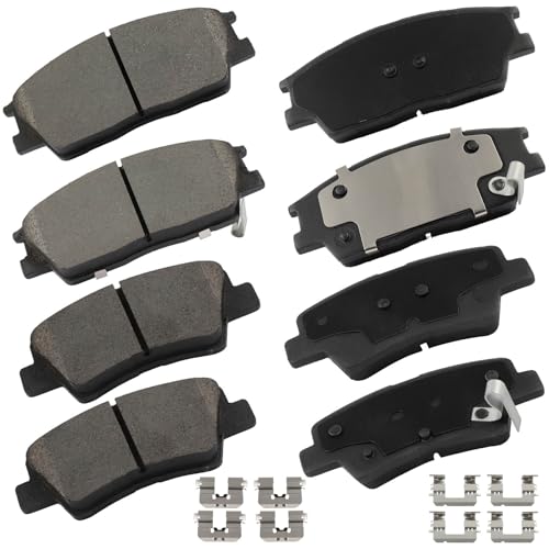 Image of cciyu D1812 & D2285 Front Rear Ceramic Disc Brake Pads Kit For Hyundai For Venue 2020-2023,For Kia For Soul 2020-2022