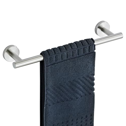 Bar, 12 Inch 304 Stainless Steel Thicken Towel Holder For Bathroom Wall, Towel Holder Brushed Nickel Finished Wall Mount (total Length 14-inch)
