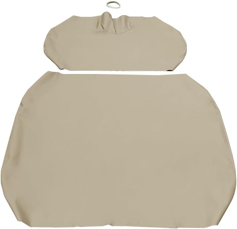 Golf Cart Front Seat Cover Set Staple On for E-Z-Go TXT Golf Cart, Microfiber Leather, Beige
