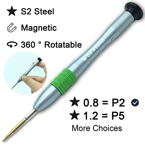 TPEKKA Precision 0.8 mm 5-Point Pentalobe Screwdriver,New 5 Point Star Pentalobe Screwdriver for iPhone 5S iPhone 6 / 6S / 6 s Plus / 5C / 5/4 / 4G / 4S [S2 Material]