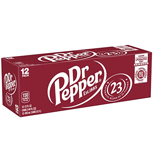 Dr Pepper Soda, 12 Fl Oz Cans, 12 Pack #TOP2