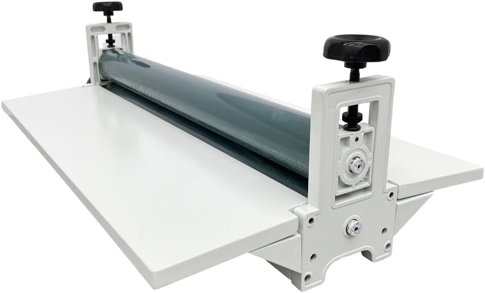 30" Cold Laminator Machine All Metal Desktop Laminator with Hand Crank Pressure, Foldable Work Table & Adjustable Roller Portable Cold Roll Laminating for Posters/Photos/Artworks
