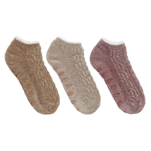 Cuddl Duds Women Cozy Lined Super Soft 3 Pair Pack Low Cut with Grippers Lounge Socks2