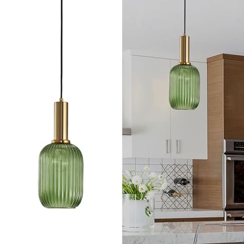 Abat-jour en verre coloré pour hauts plafonds suspension réglable
