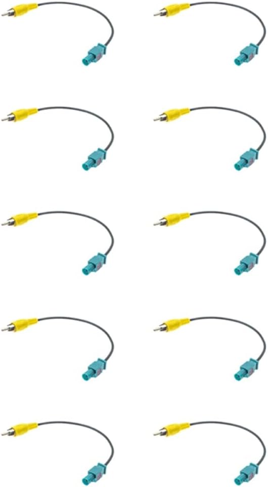 Rear View Camera Adapter Fakra To RCA Connector Reversing Line Rear Sight Conversion Wire 10X