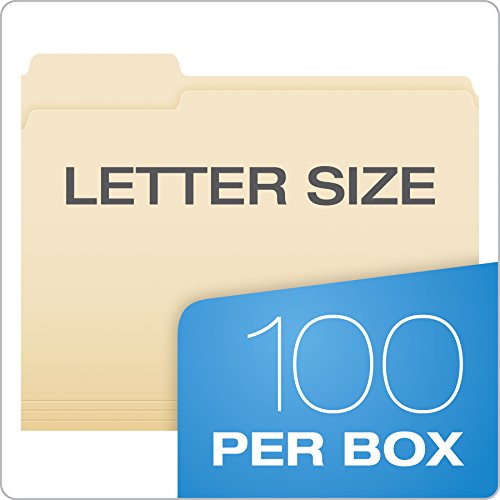 Pendaflex Reinforced Tab File Folders, Letter Size, Manila, 1/3-Cut, 100 Per Box (R752 1/3) #TOP4
