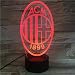 Produktbild Klsoo Milan Football Team Club Usb 3D Led Nachtlichter Jungen Kind Kinder Fans Geburtstag Geschenke Fußball Schreibtischlampe Schlafzimmer