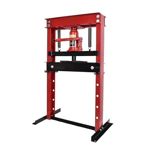 油圧プレス 門型プレス機 ベアリング シャフト 圧入器 圧入 12 トン大容量 整備 脱着 ショップフロアプレス プレスプレート付き調整可能ショッププレス ガレージ/ショップ/ワークショップ用ヘビーデューティベンチトッププレス （61.5*39*119cm）