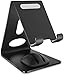 Phone Stand, WizGear Premium Phone Holder for iPhones, Android Smartphones & Mini Tablets –Sturdy Metal Phone Stand for Desk with Smart Cord Holder System