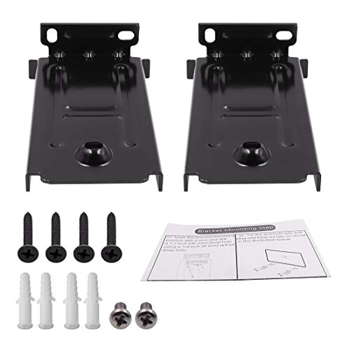 1 Paar Soundbar-Wandhalterung für LG SK8 SK8Y SP7Y SP8YA SP9YA SP11RA Dolby Atmos Soundbar, schwarze Wandaufhängungen mit Montagezubehör Cover