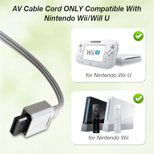 COMeap AV Cable for Wii U, AV to HDMI Converter Audio Video AV Cable Cord for Nintendo Wii and Wii U, TV Connector Cable 6FT(1.8M) by COMeap - Image 2