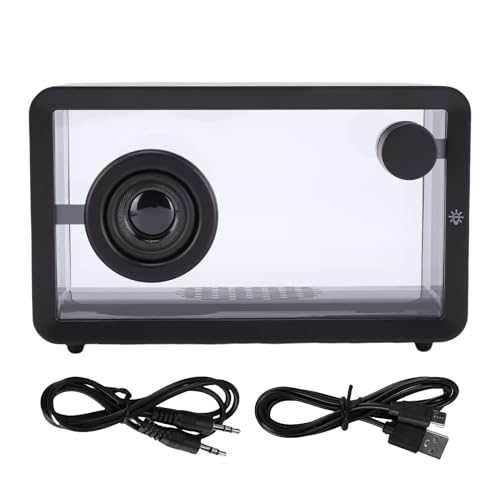 Vikye Altavoz Bluetooth Transparente, Efectos de Luz RGB con Tiempo de Reproducción de 12H, Altavoz Portátil Inalámbrico Bluetooth 5.1, Sonido Estéreo de 8W con Tarjeta AUX/TF