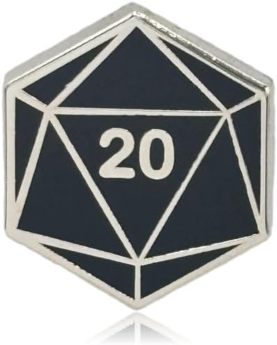 Mini D20 Dice Set of 4 Filler Enamel Pins