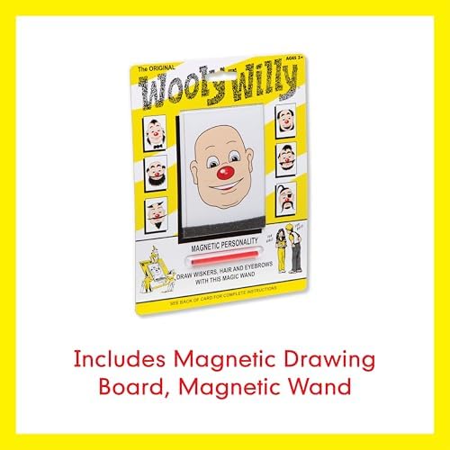 Original Wooly Willy, Magnetic Personalities – Drawing Kit, Arts and Crafts, Fidget Toys for Kids, Draw on Wooly’s Face, Portable, Easy to Use, Zero Mess Drawing, Screen-Free Toys, Ages 3+ - 1