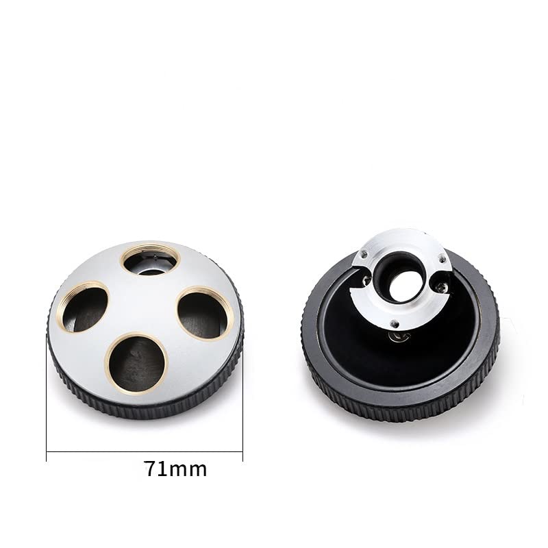 Microscope Metal Objective Lens Converter for Biological Microscope Three Holes Four Holes Five Holes 20.2mm RMS for 185/195 Objectives(4 Holes Large)
