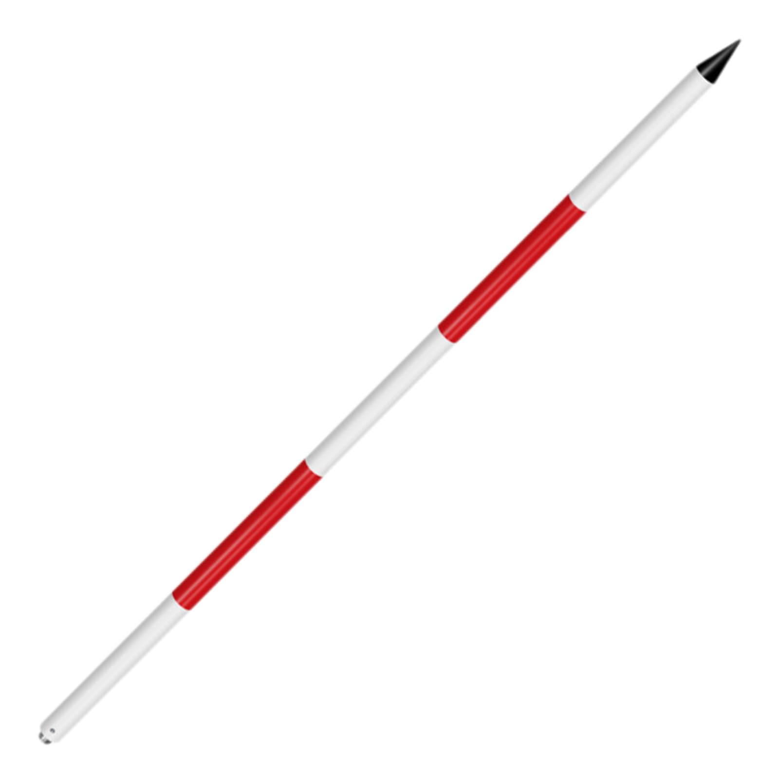 AMZBNEIDI Duty Alummsurvey Pole, Telescopic Aluminum Survey Pole Red and White Multiple Sizes(Pointed single section 1m)