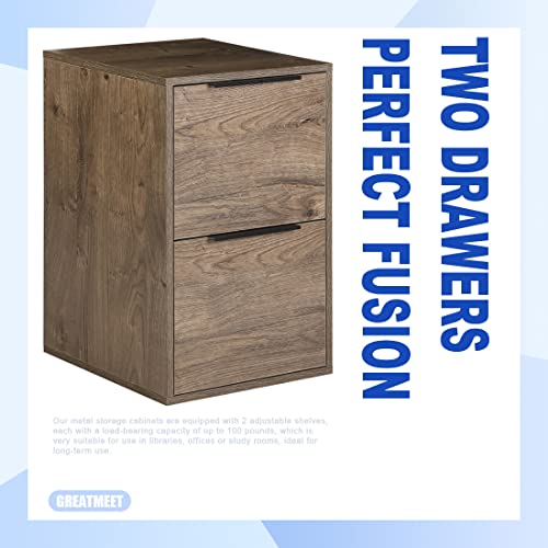Lucypal 2 Drawer Wooden File Cabinet,Vertical Storage Filing Cabinet With Hanging Bars For Letter Size Wooden File Cabinet For Home Office (Gray) #TOP6