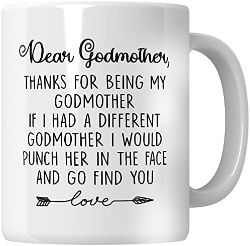 WG - Dear Godmother, Thank You for Being My Godmother! GodMom Mug, Best Godmother, GodMom, Godmother Gift from Godson, Godchild Gift