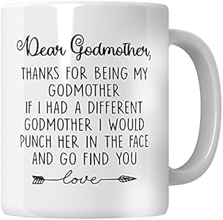 WG - Dear Godmother, Thank You for Being My Godmother! GodMom Mug, Best Godmother, GodMom, Godmother Gift from Godson, Godchild Gift