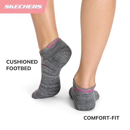 Skechers womens Women's 6 Pack Low Cut Running Socks, Gray/Multi, 11 9 US by Skechers - Used condition - Image 4