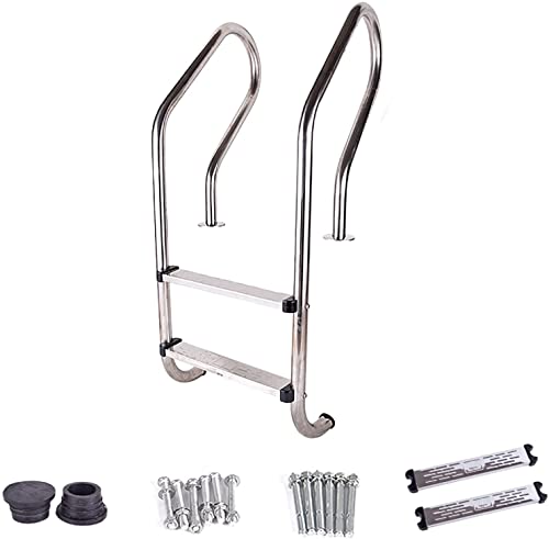 Escalera para piscina Katzowen de acero inoxidable 2 peldaños miniatura 5