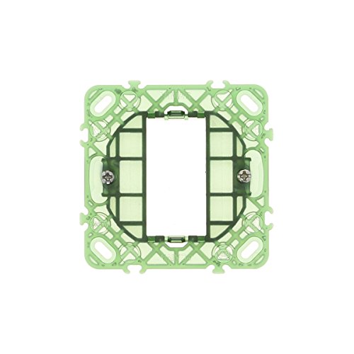Il supporto a 1 modulo con griffe Vimar 14601 è pensato per le scatole da incasso ø60 mm della serie civile Plana. È un utile accessorio per installazioni di illuminazione civile.
