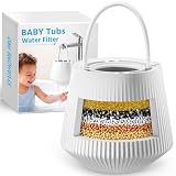 Baby Bath Tub Water Filter for Hard Water & Chlorine, Bath Filter for Tub Faucet, Filtration with Vitamin C & KDF, Gentle Bath Time...