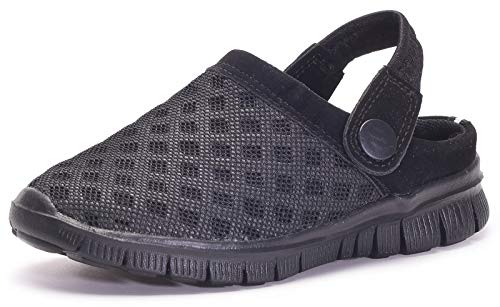 Mules Mixte Enfant,Sandales Bout fermé Fille Sabots Pantoufles Eté Chaussures de Plage Garçon Nnoir,EU37 Cover