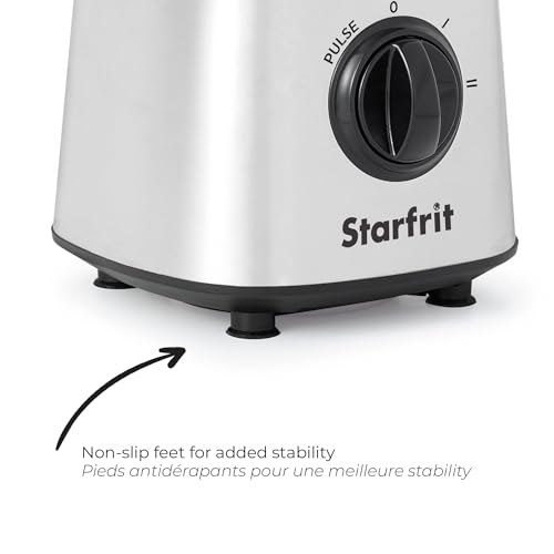 Starfrit Personal Blender 4PC Set - 828ml Cup - 4 Stainless Steel Straws & Cleaning Brush - High, Low & Pulse Modes - 300W by Starfrit - Image 2