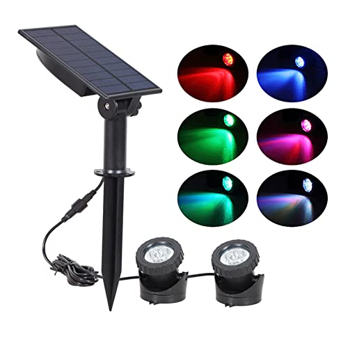 FAKEME Luz noturna com energia solar à d 'água à d' água externa e luz noturna Refletor de paisage
