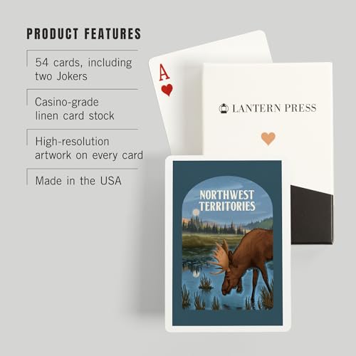 Baraja de póker Lantern Press Northwest Territories, 52 cartas miniatura 3
