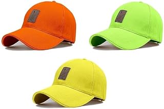 rytoria Combo 3 Pcs Cap for Men and Women Unisex Cotton Caps Adjustable Strap Free Size Summer Sports Cricket Gym Dance Price In India