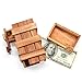 BSIRI Secret Puzzle Box- Brain Teaser Wooden Box with Hidden Compartments - Ideal Money Box, Stash Box, Jewelry Box, 3D Puzzle Lock Box, Gift Card, Money Puzzle Box for Cash Gift (Double Magic Box)