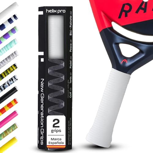 HELIX PRO GRIP Padel. Duración x10 Tecnología Antisudor Premium 1 Minuto en Aplicar Overgrips Padel Grip Tenis Padel Accesorios Hexacore Apto para Bádminton Squash Bicicleta
